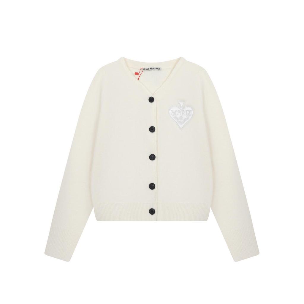 Trendy Daisy Embroidered V-Neck Knit Cardigan Sweater Top Inspired by Park Min Young