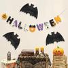 Gevlochten Rotan Vleermuis Hangend Ornament Halloween Festival Decoratief Accent Binnen Buiten Seizoensgebonden Hangend Decoratie