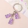 Aihua 12 colors Cute Cartoon Candy Color Gummy Bear Keychains for Women Girls Resin Bear Keychains Sweet Jewelry Gifts
