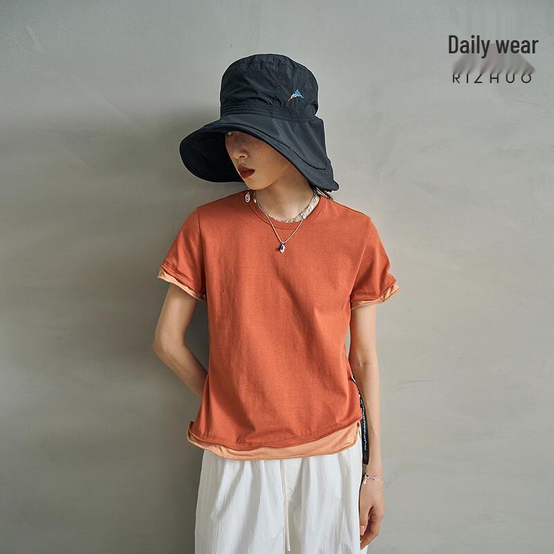 Women s Loose Fit Round Neck Cotton T-Shirt XL