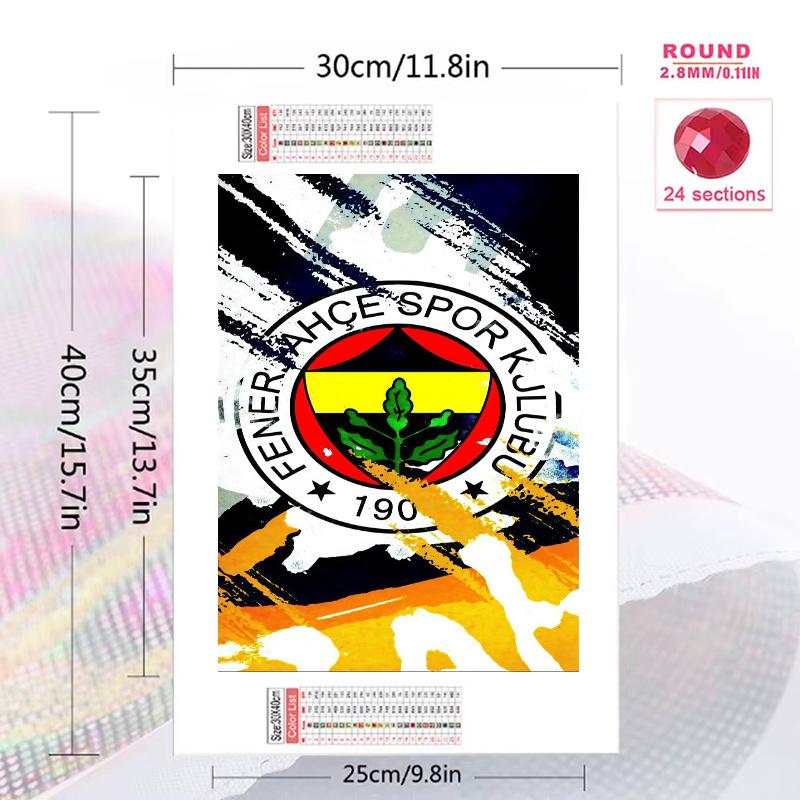 Fenerbahce Spirit 100% Round Full Drill 5D DIY Diamond Painting Embroidery Cross Stitch Rhinestone Décor
