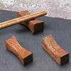 Rzilmer Chopstick Rests, Set of 6, Chopstick Pillows, Wooden Chopstick Rests, Stylish Cutlery Holders (Natural Wood)