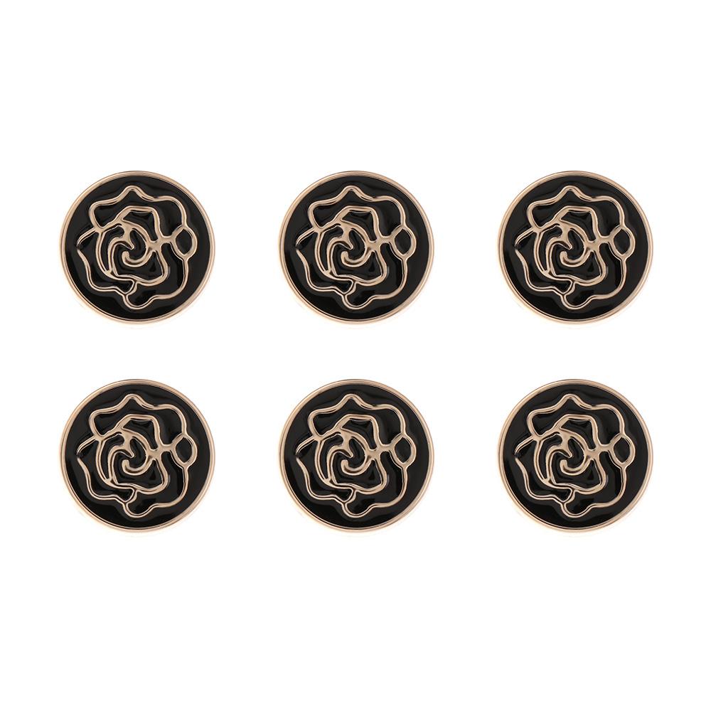 6pcs/set Detachable Adjustable Metal Button Clothing Crafts Decorative No Sewing Buttons Garment DIY Pearl Nail Accessories