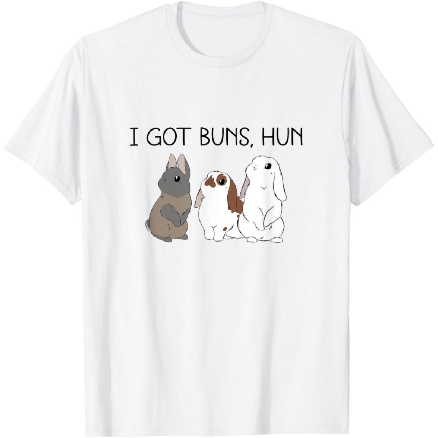 I Got Buns Hun Bunny Mom Cute Rabbit Lover Rabbit Mama T-Shirt XXXXXL белый