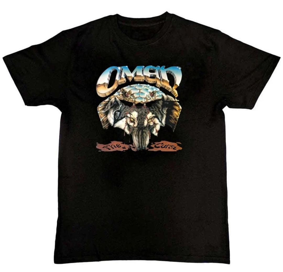 Vtg OMEN band THE CURSE Graphic Print Mens T-Shirt XL
