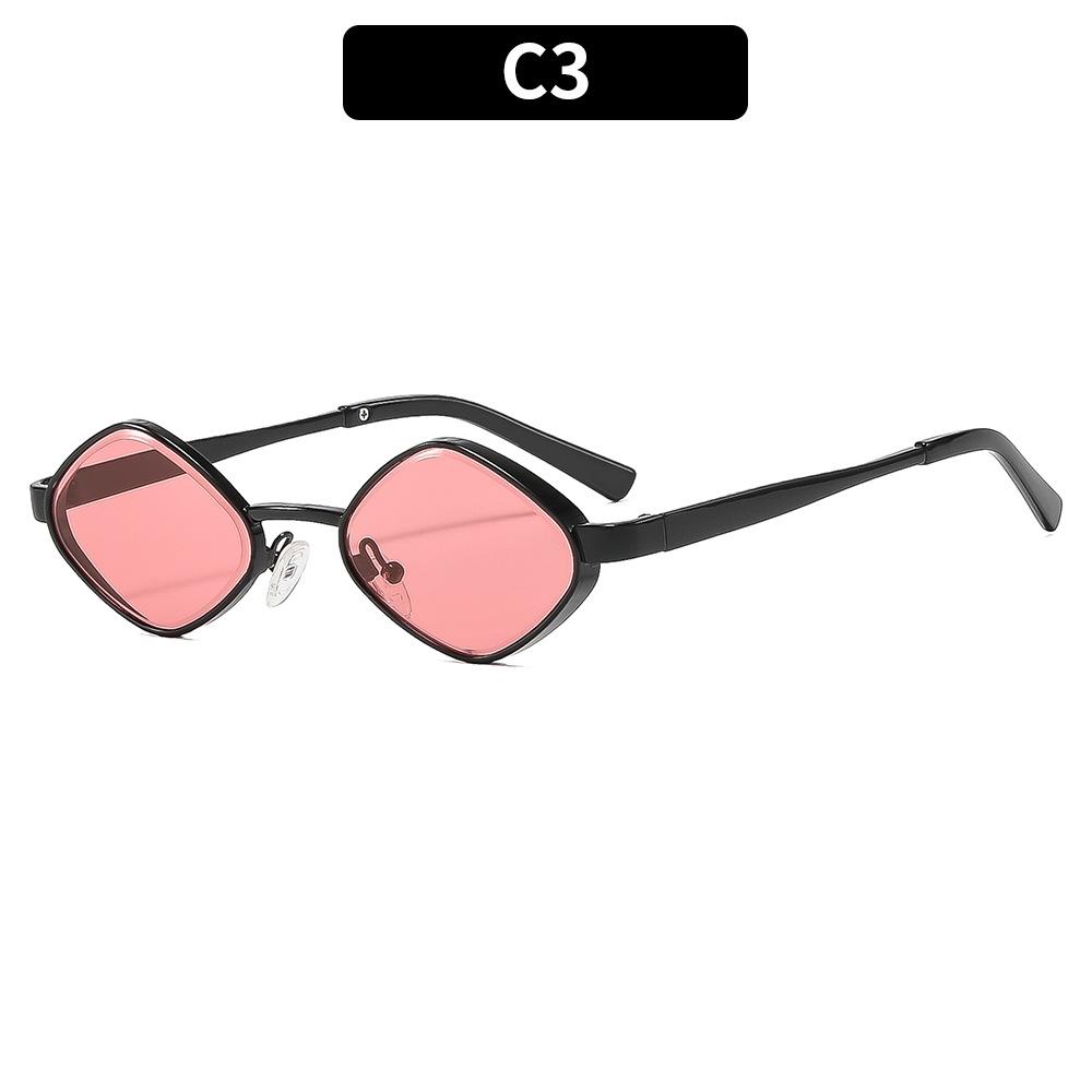 Fashion Polygonal Women Sunglasses Vintage Brand Irregular Sun Glasses Unique Metal Frame Punk Eyewear Men