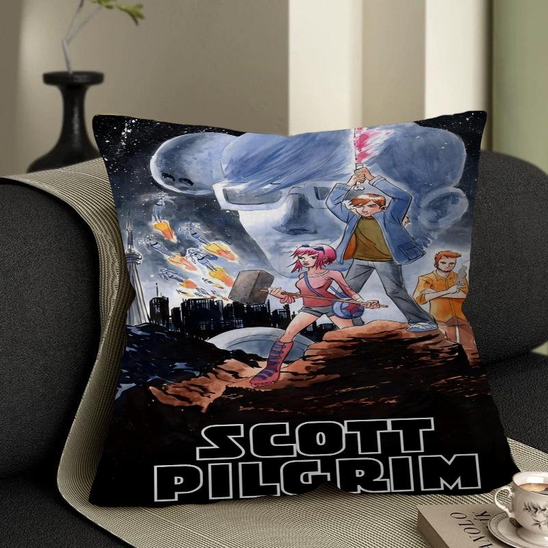 Scott Pilgrim Vs. The World Cushion Cover Pillowcase Upholstery Sofa Throw Pillow Home Decor Pillowcas