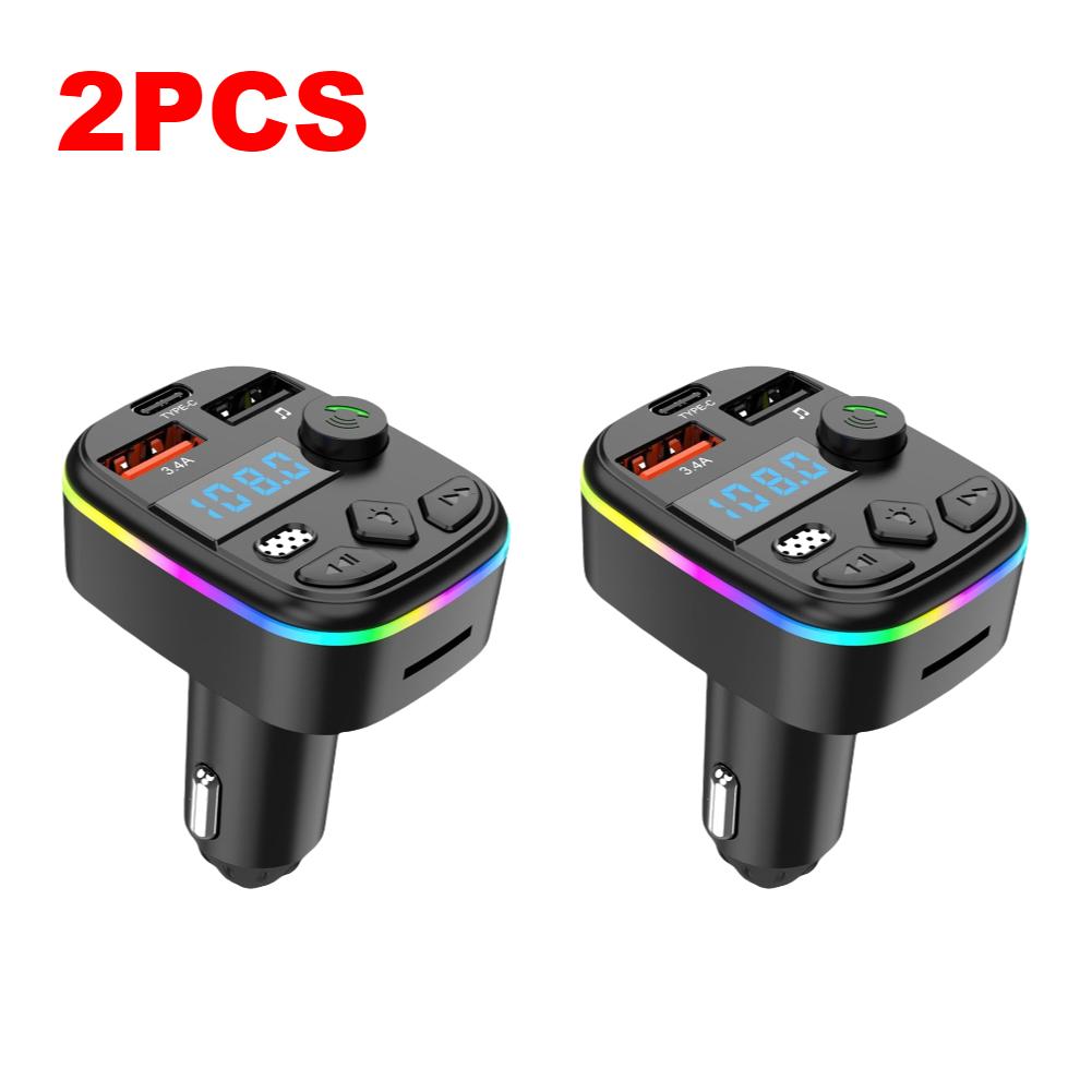 1/3/5PCS Car FM Audio Transmitter Receiver Support TF Card U Disk Car Charger  Bluetooth 5.3 MP3 Player Adapter Car Electronics