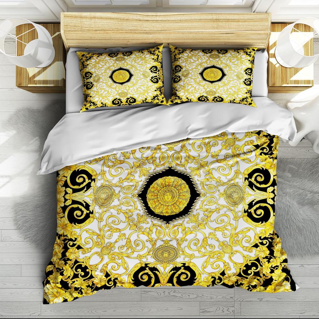 3D Digital Printing Abrasive Bedding Four-Piece Set Three-Piece Set Bed Sheet Quilt Cover Pillowcase
