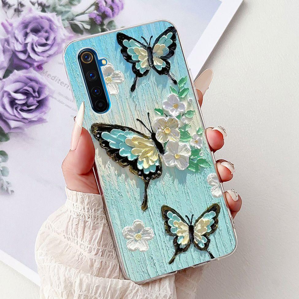 6.6" For Realme 6Pro RMX2061 RMX2063 Back Cover For Realme 6 Pro Case Clear Luxury Fashion Cute Cat Cool Funny Soft TPU Bumper