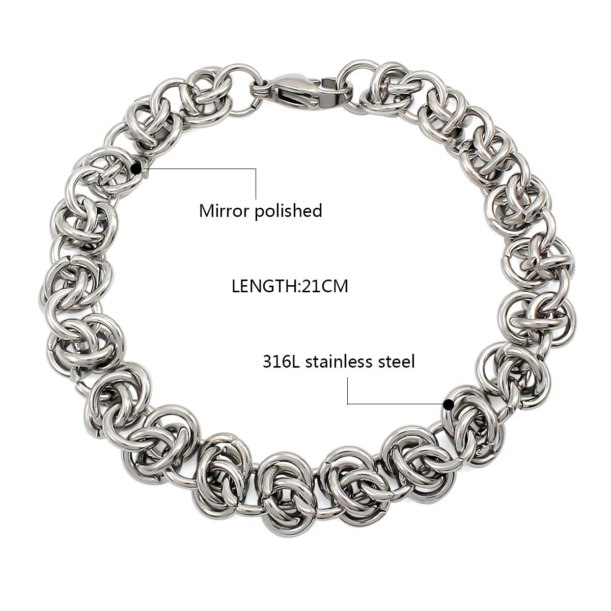 

316L Stainless Steel Thick Chain Bracelet O-Shape Link Fashion Jewelry for Women And Men Gift Ideas