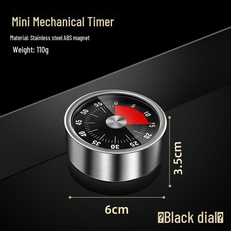 Magnetic Stainless Steel Countdown Timer: Kitchen & Student Time Management Tool with Alarm.