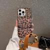 Applicable To iphone12Pro Leopard Print Leather Case Apple 13 Bracelet Card Insert Mobile Phone Case 14plus Card Case Protective Case