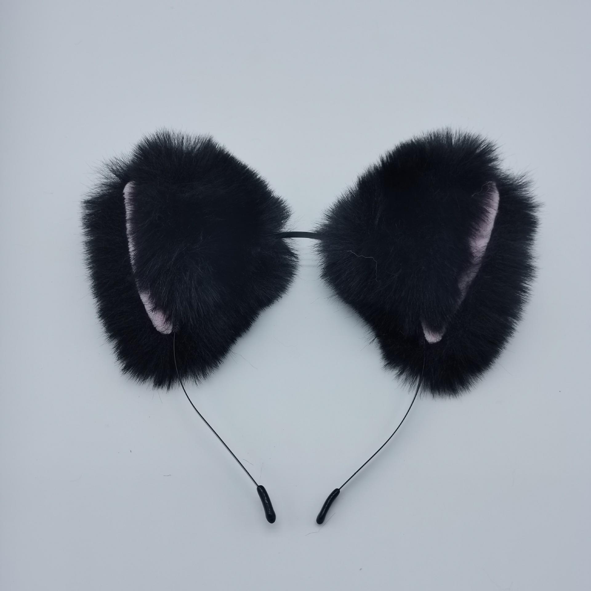 

Аниме Плюшевый Ободок с Кошачьими Ушками с Колокольчиком - Заколка для Волос Ручной Работы для Косплея