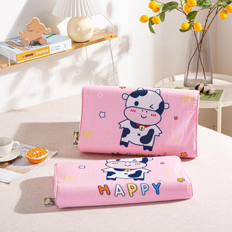 Children's Cartoon Latex Pillow: Student Nap Pillow with Core for Baby Neck Protection.