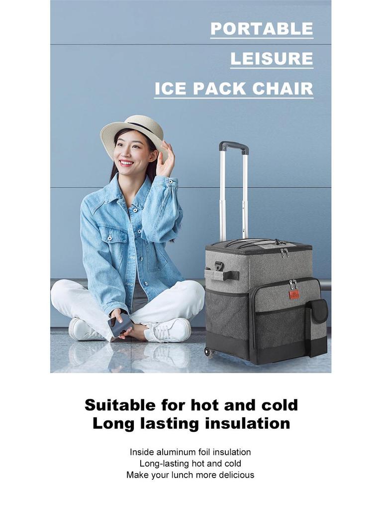 Large Capacity Wheeled Insulated Picnic Trolley Cooler