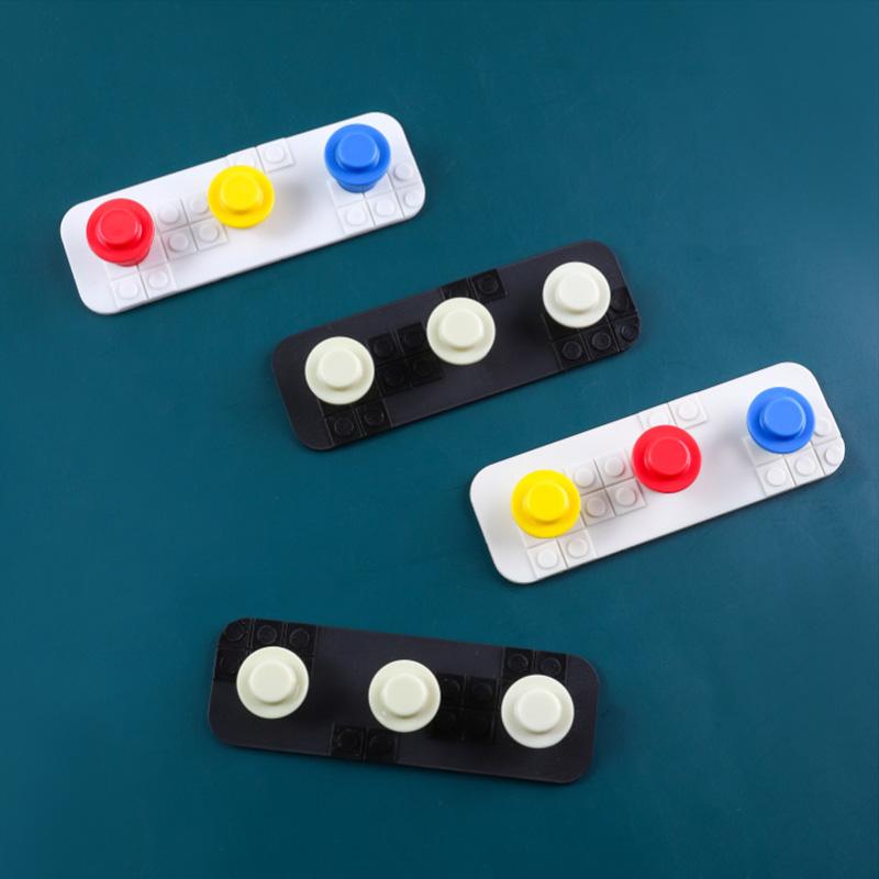 Nail Free Magnetic Hook Building Block Shaped Sticky Hook Wall Storage Rack Bedroom Wall Hanging for Key Whiteboard Refrigerator