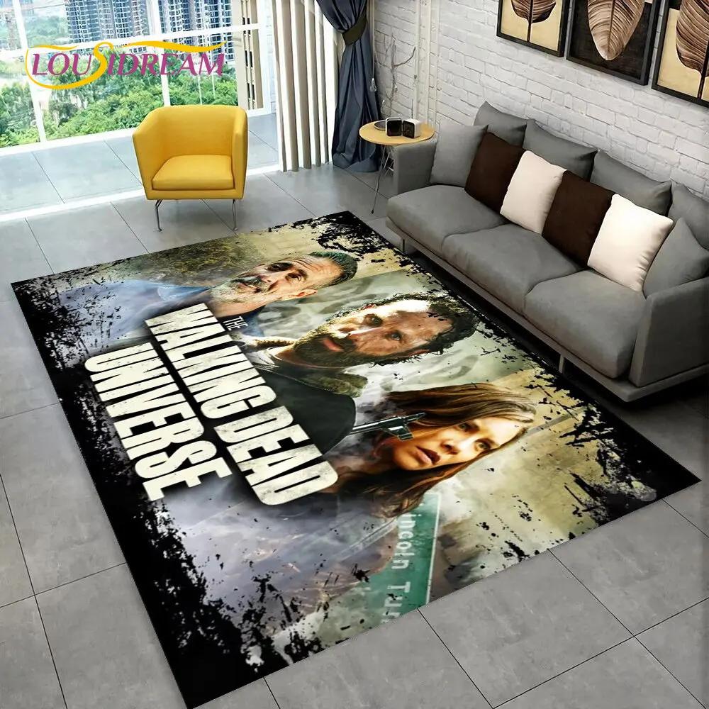 The Walking Dead Horror Area Rug Large,Carpet Rug for Living Room Bedroom Sofa Doormat Decoration,Kids Play Non-slip Floor Mat