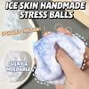 Crunchy Squishy Stress Ball, Ice Skin Fidget Sensory Moldable Squeeze Balls Soft Stretchy Stress Relief Toy For Office Desk