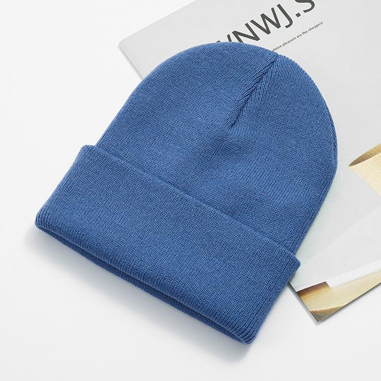 Good Quality Embroidery 100 % Acrylic Warm Beanie Hats Custom logo Knitted Beanie Unisex Winter Beanie