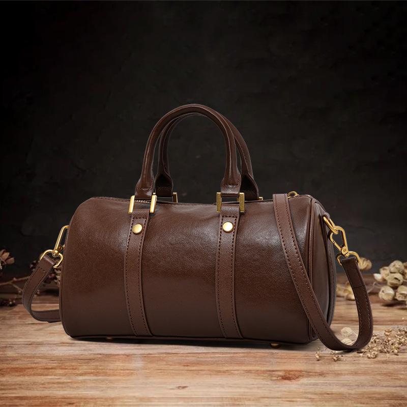 Retro Textured Small Bag for Women New Style Korean Versatile Crossbody Bag Boston Fashion Carry on Pillow Bag
