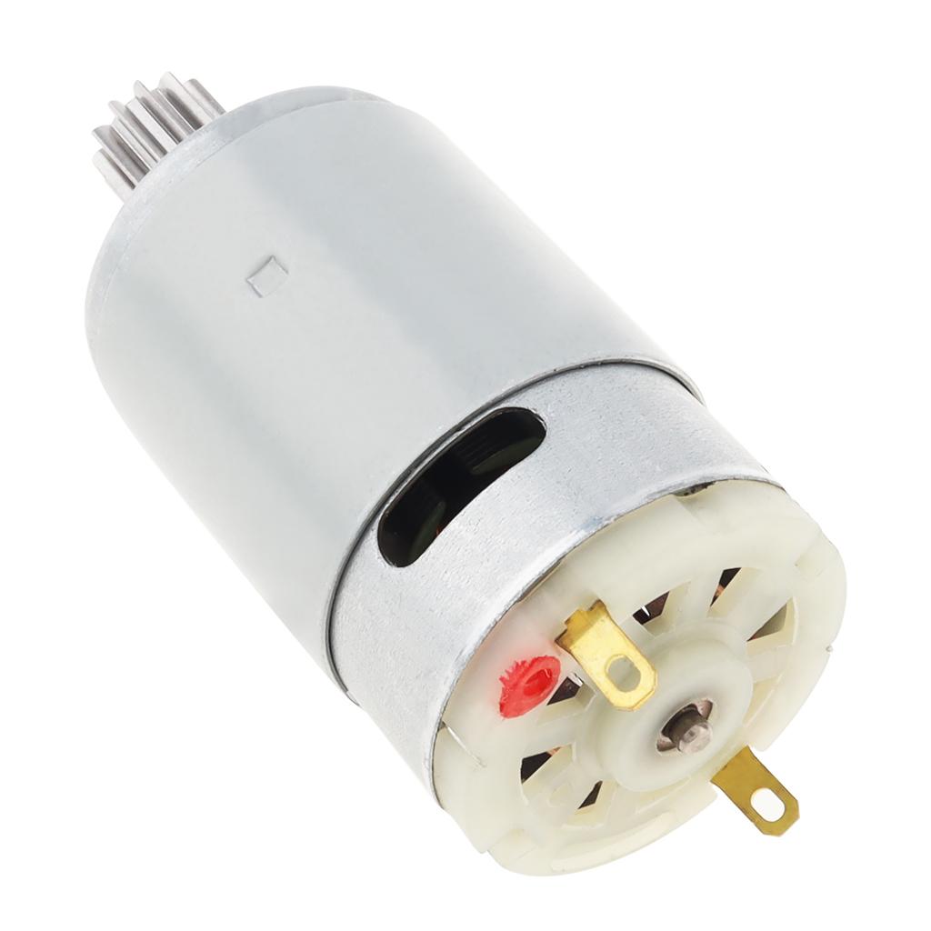R390 12 Teeth DC Motor 6V 12V 12000-20000RPM High Speed Electric Motor for Remote Control Car, Kids Ride On Car SUV Parts