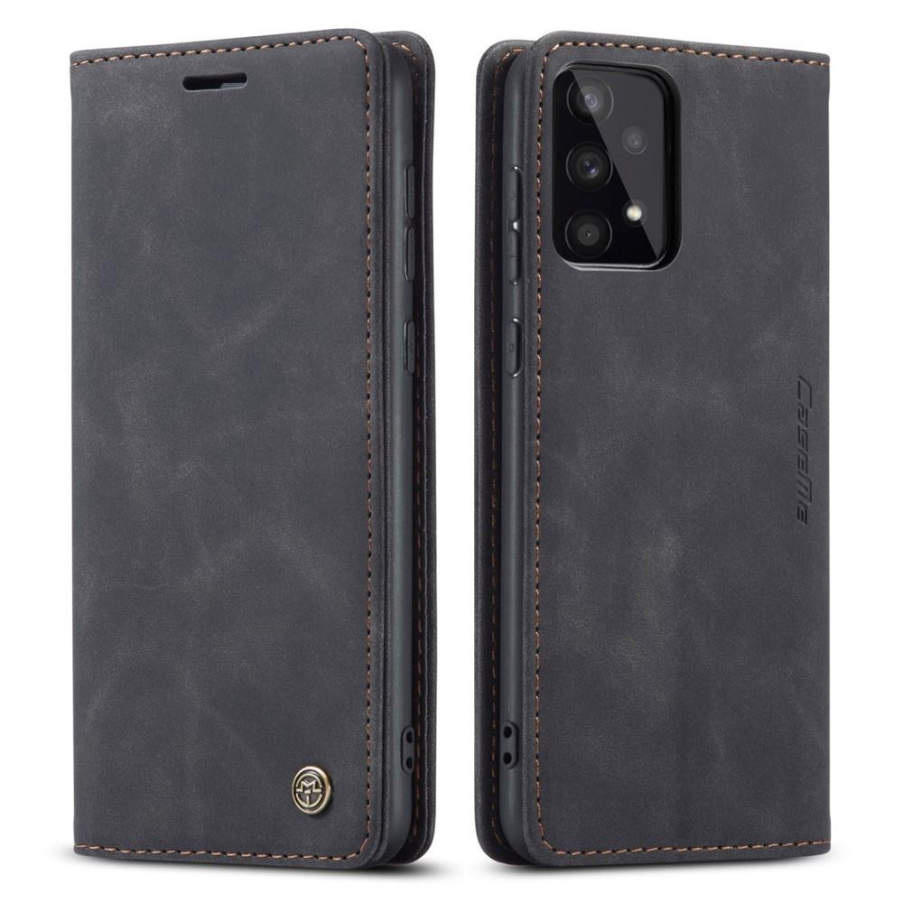 CASEME Case for Samsung Galaxy A53 5G, Leather Wallet Case, Black