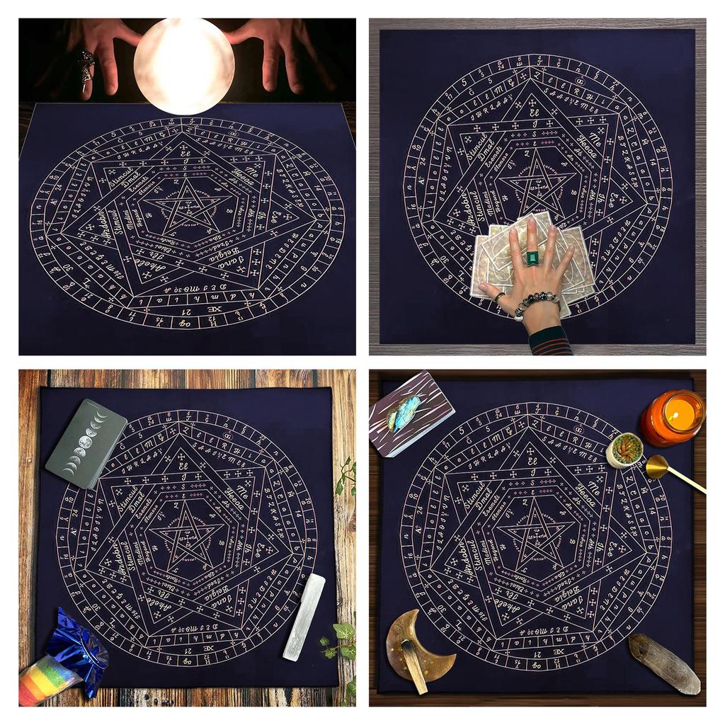 Astrology Tarots Table Altar Cloth Metaphysical Board Game Mat Pendulum Divinations Altar Tablecloth Board Game Card Pad
