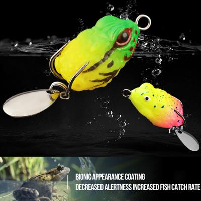Topwater Frog Lures Set Realistic Appearance Sharp Hook Design Frog Artificial Soft Baits