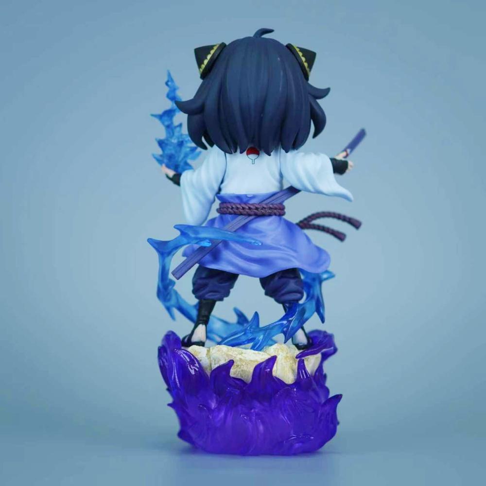 18.5cm/7.28in Animation NARUTO Figure Anya Forger Costume Play Uchiha Sasuke Action Figures Polyvinyl Chloride Statue Collector Miniature Playthings