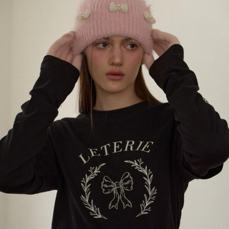 leterie ANGORA RIBBON GLOVES_PINK