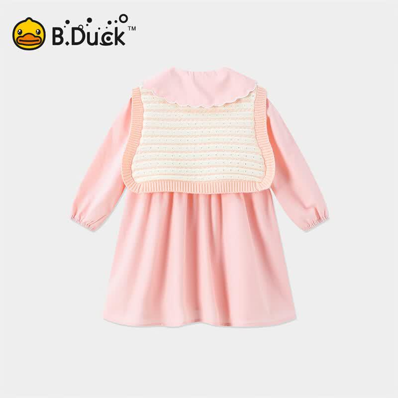 B.Duck Little Yellow Duck Kids' Dress Two-Piece Set