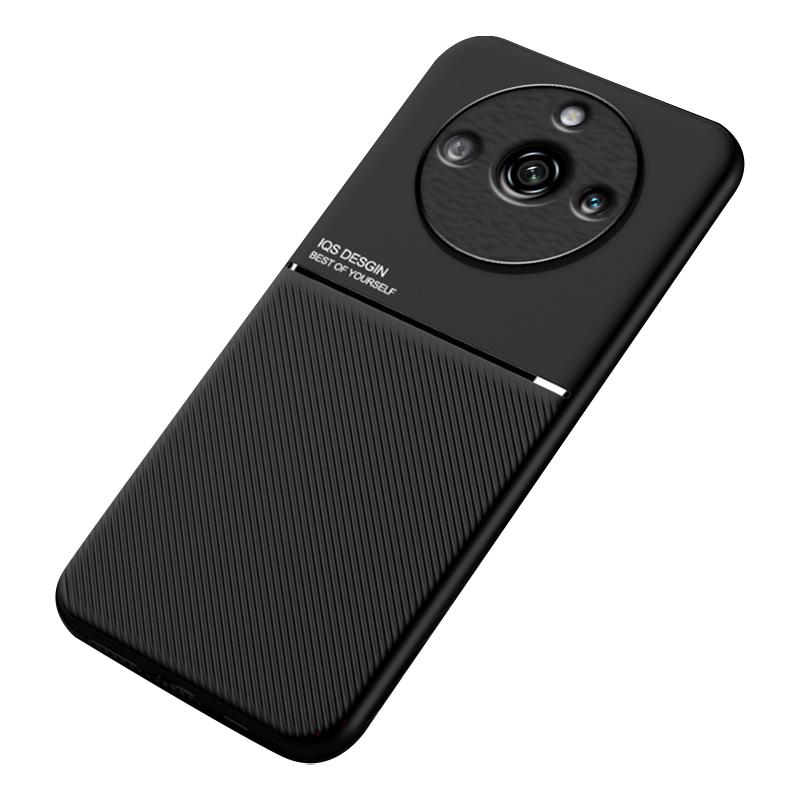 Anti-slip Phone Case for Realme 11 Pro 5G/11 Pro+ 5G,PU Leather+TPU Lines Imprinted Shockproof Cover