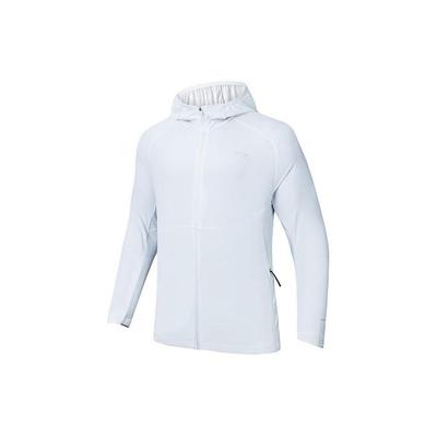 Laufserie Einfarbig mit Reißverschluss Kapuzenjacke Leichte Sportjacke Herrenjacken Salz-Kristall-Grau 152425603-2