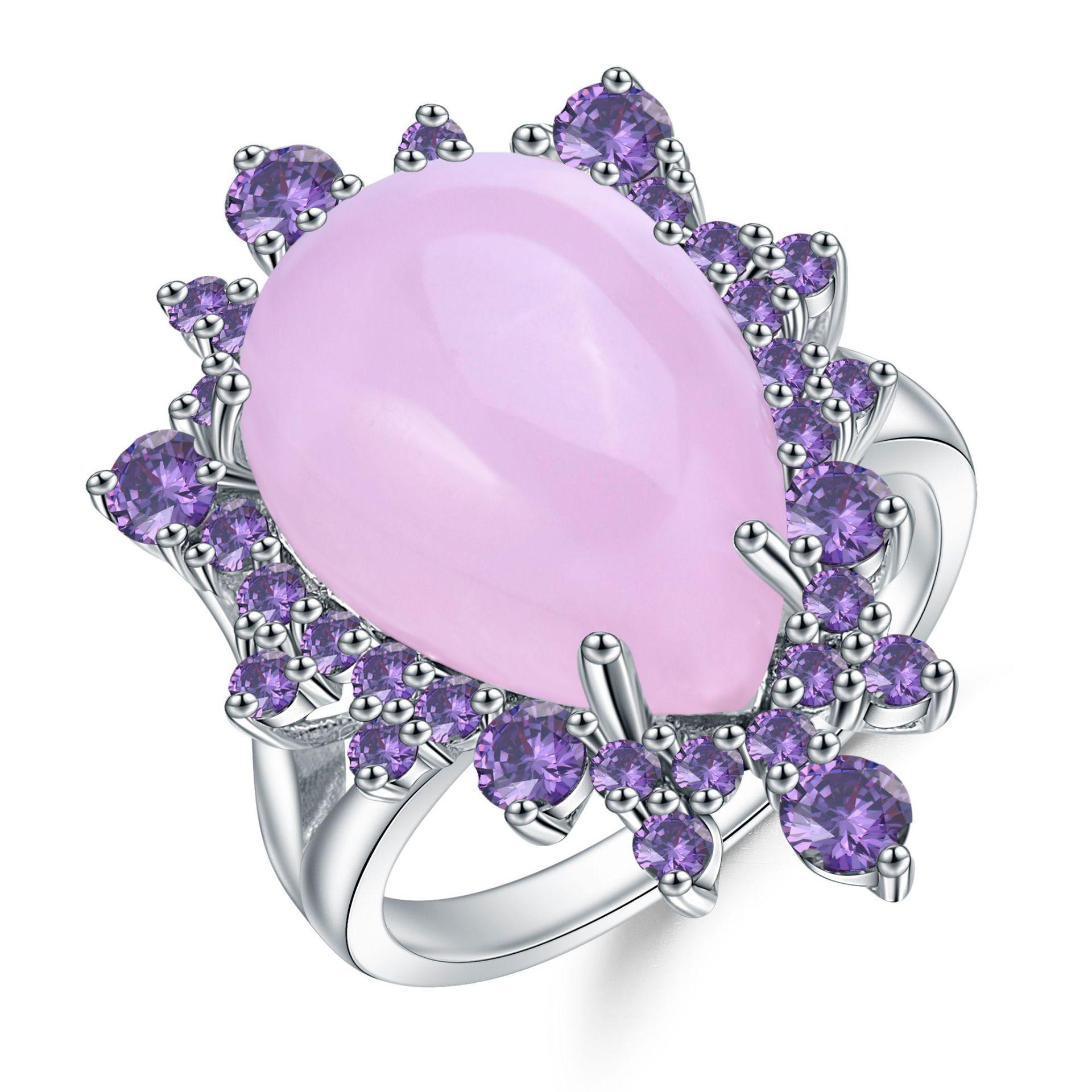 

Роскошное кольцо из розового халцедона с драгоценным камнем натурального цвета. Процветающая оригинальная серия, высококачественное кольцо из серебра 925 пробы с инкрустацией драгоценными камнями. 9