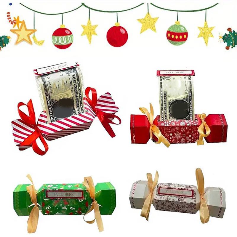 Receiptm Christmas Surprise Money Pull Pouch - 1PCS Candy-Inspired Pull-Out Money Pouch With 10 Transparent Bags