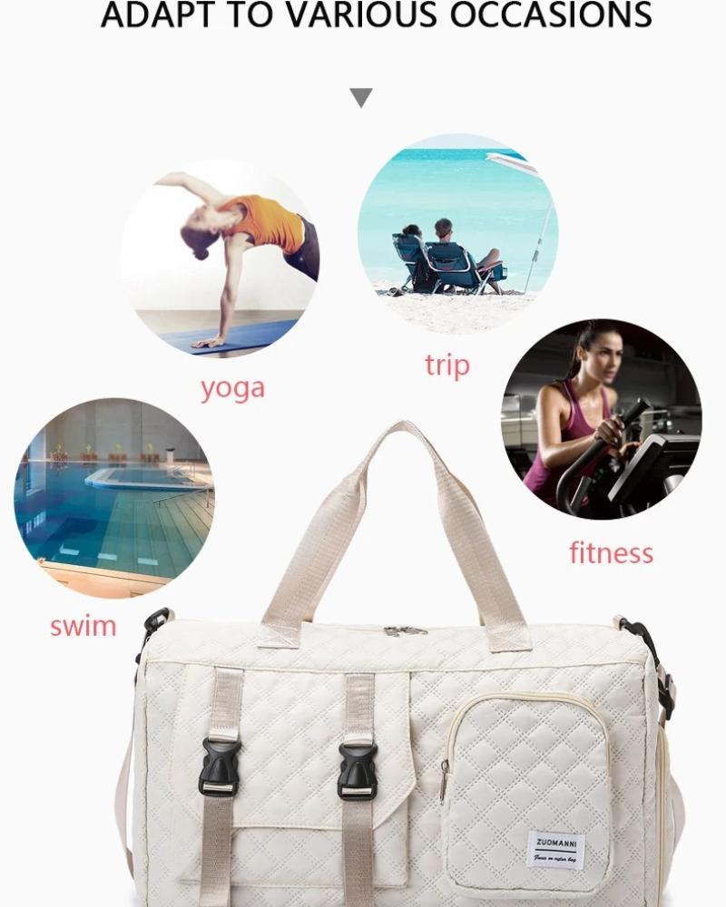 Durable Nylon Travel Duffle Bag, Portable Sports Gym Bag for Overnight Trips Shoulder Duffel Training Bag, Spacious Argyle