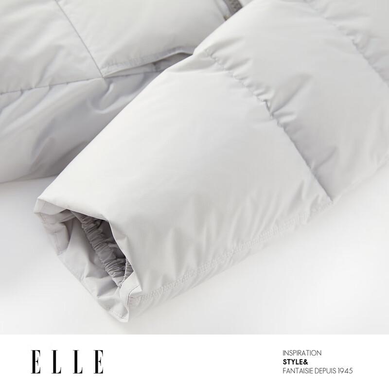 ELLE Women's 90% Duck Down Loose Hooded Puffer Jacket