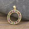 Nidin Moda Collana Arcobaleno Ciondoli Multicolore Gioielli Charms Collana a Catena Lunga Per Donna Bel Regalo per Festa di Compleanno