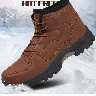 Zimné pánske zateplené snehule Protišmykové nepremokavé topánky Vysoké vonkajšie plyšové topánky Plus veľkosť 39-47