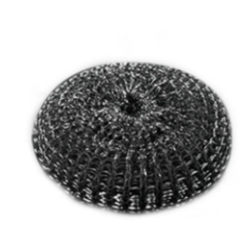 Steel Wool Scrubber Dish Brush With Handle Deep Cleaning Metal Set For Kitchen