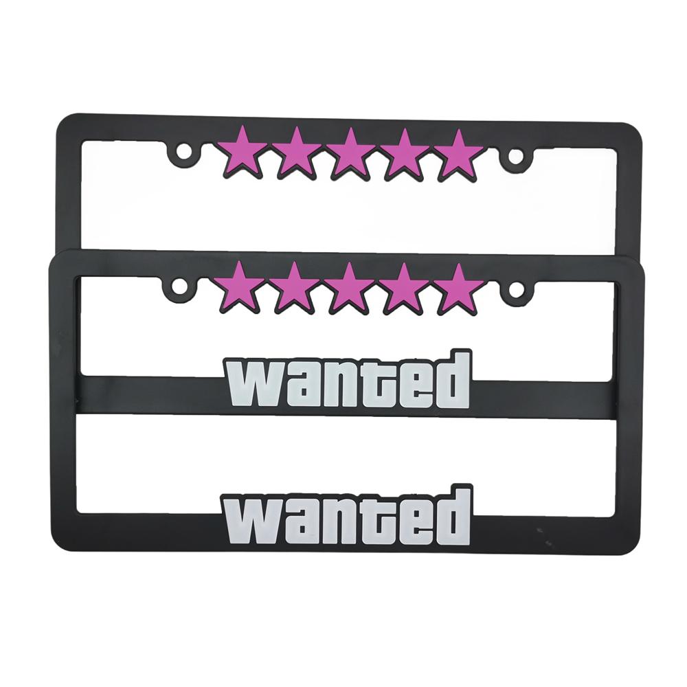 Ein Paar JDM Racing Style Kennzeichenhalter mit 5-Sterne-Design für amerikanische kanadische Autos SUVs LKWs Kennzeichenhalter Abdeckungen Rahmen 6