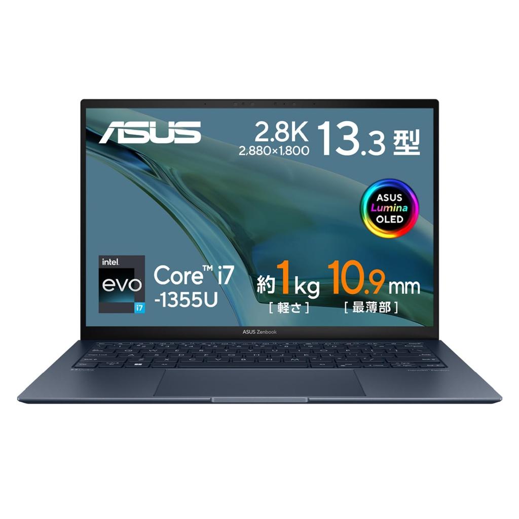 Asus Zenbook S 13 OLED 13th Generation Core 16GB 512GB WPS Windows Battery Ponder Laptop, 13.3-inch, i7-1355U, Memory, SSD, Office, 11, 14.1-Hour