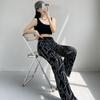 Women's Summer 2025 High Waist Letter Print Loose Slim Harem Leggings