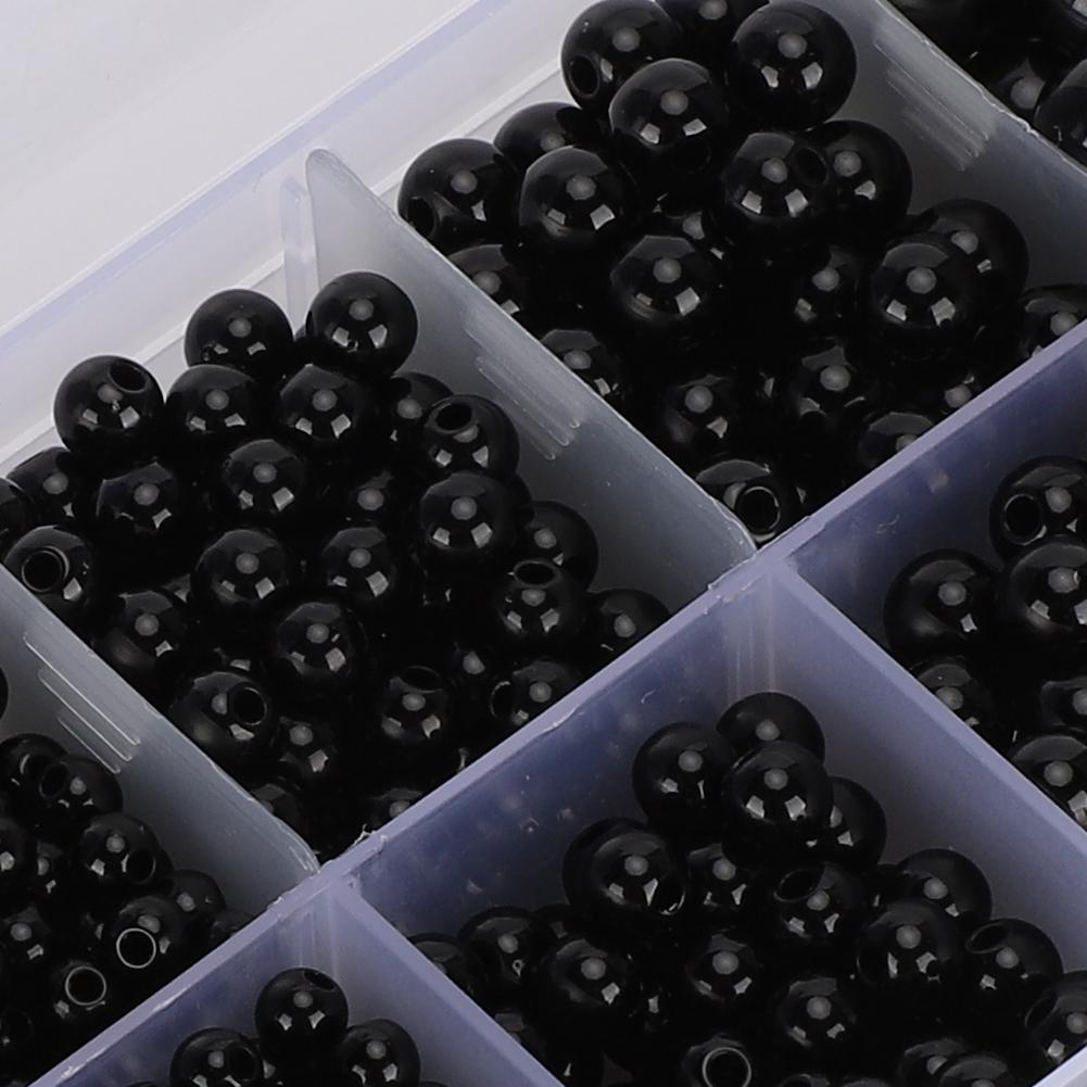 DIY Plastic Eyes Hand Made Animal Doll Toy All Black Bean Eyeball Fabric Accessories