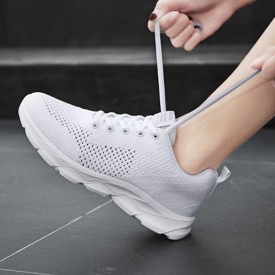 Fashion Women Casual Shoes Fashion Breathable Walking Mesh FlatShoesSneakers White Female Footwear