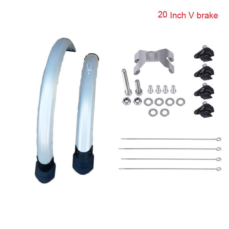 16 20 inch Aripi biciclete 2 buc față spate Apărător de noroi dublu bracing mărime reglabilă aripi biciclete pentru biciclete pliabile cromate