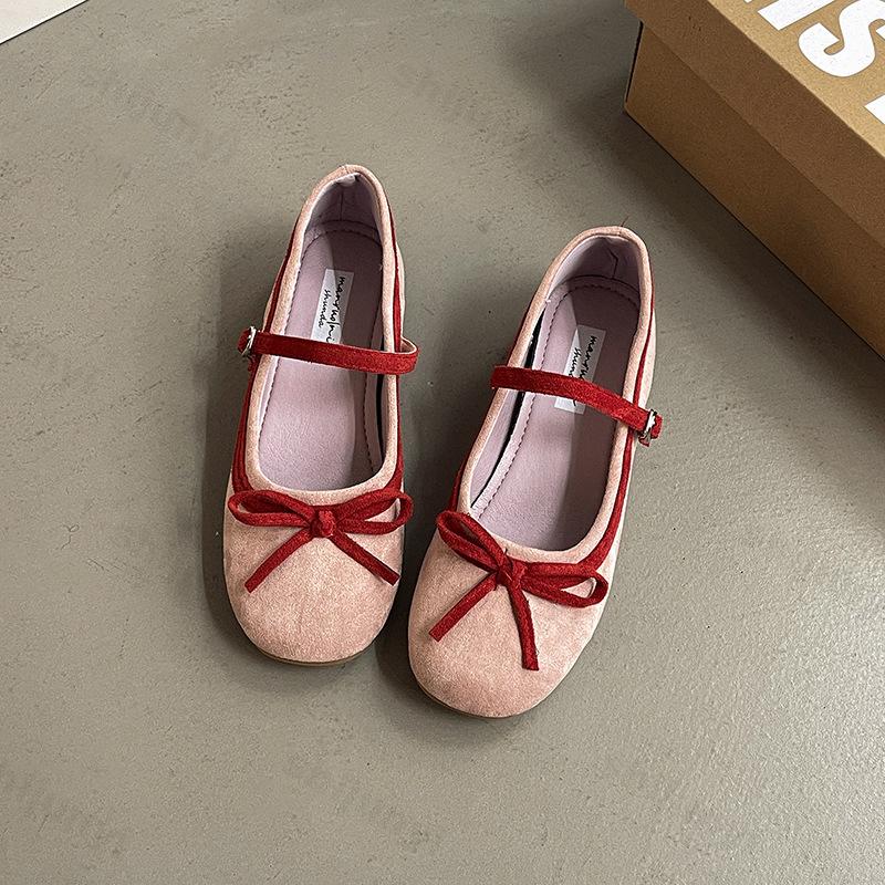 Fashion Bow Design Elegant Shallow Mouth Ballet Style Single Shoes 2025 Spring New French Soft Soled Comfortable Casual Mary Jane Shoes