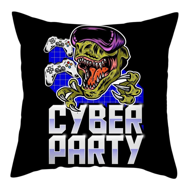 Home Decor Game  Cushion Cover R Gift Black Art Design  Console Button Pillow Case
