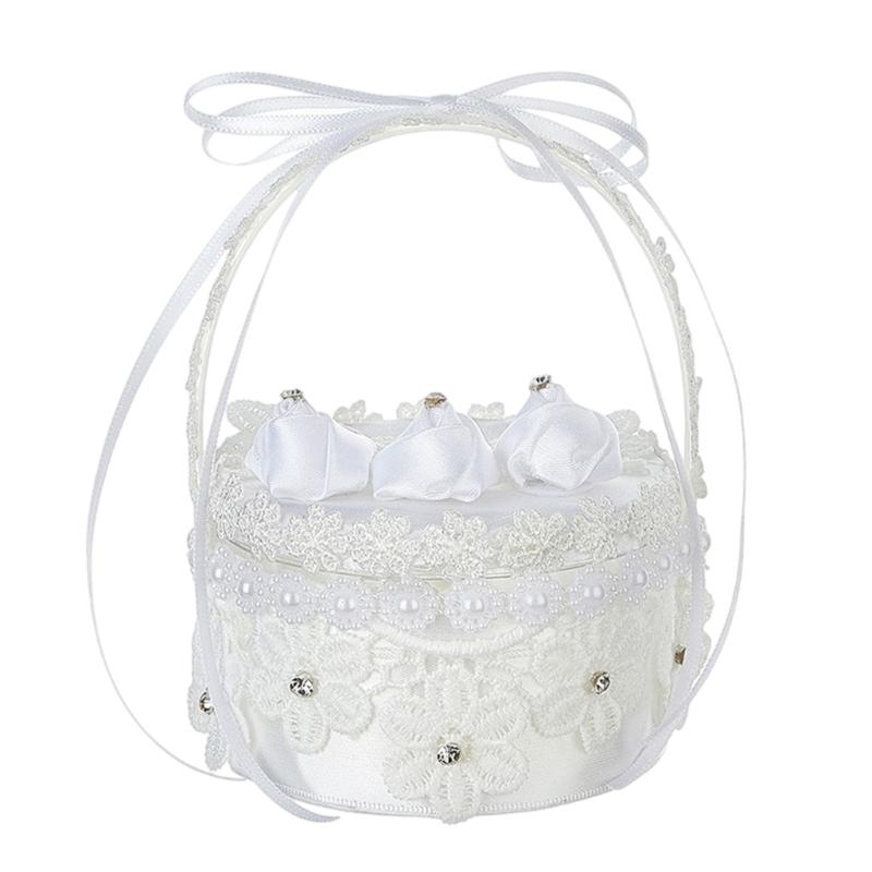 

Delicate Wedding Rings Holder Rings Box With Soft Lining Portable Jewelry Storage Box For Bridesmaid Rings Exchange